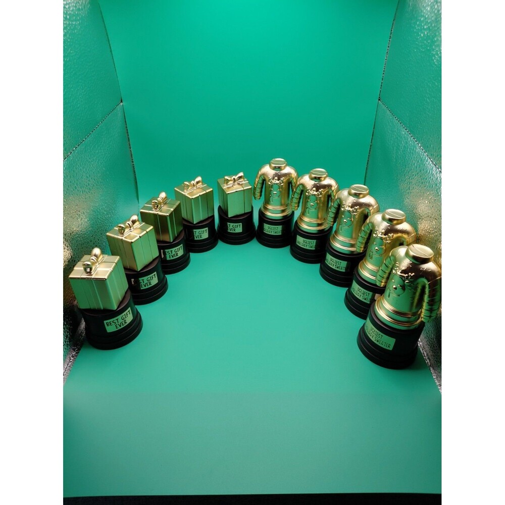 Target Bullseye Playground Christmas Trophy 10pc Set Mini Trophies 4 Inch